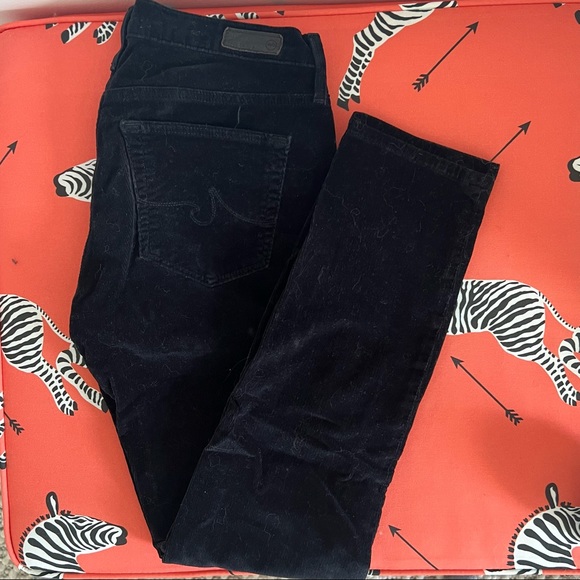 AG Jeans Black Slim Straight Moto Cords - Picture 2 of 7